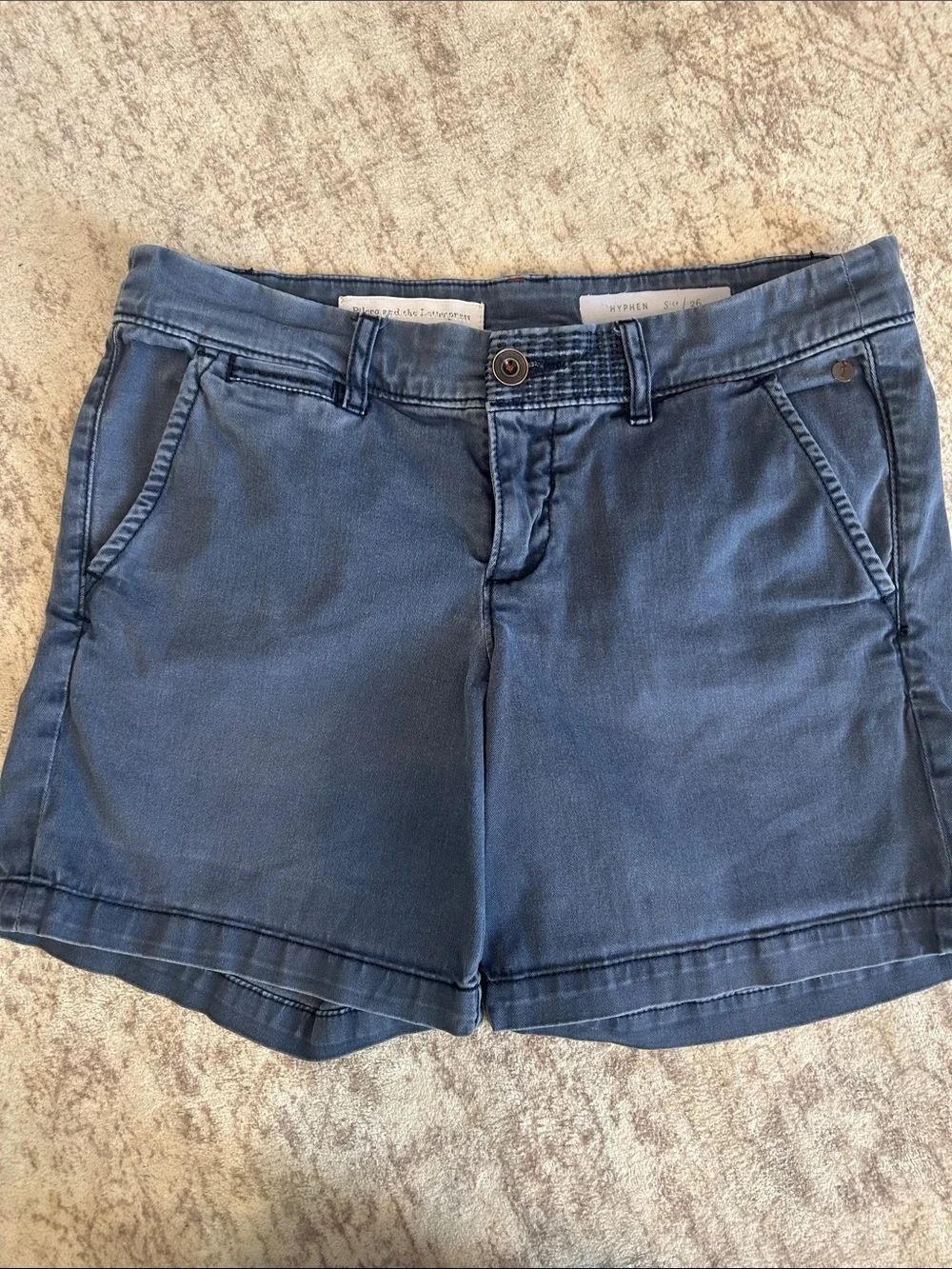 Pilcro and the Letterpress Indigo Casual Cotton Shorts size 26